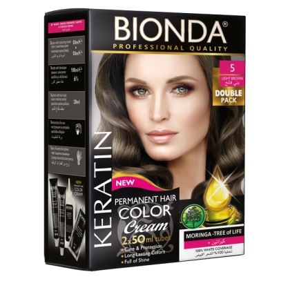 BIONDA Hair Color Double Pack - 5 Светло кафяв