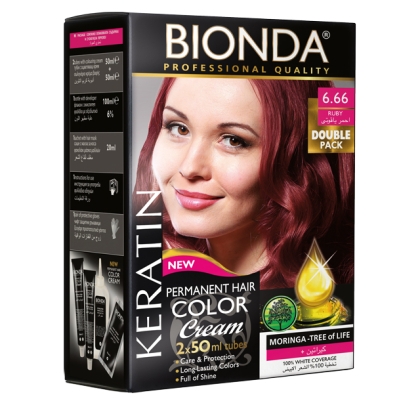 BIONDA Hair Color Double Pack - 6.66 Рубин