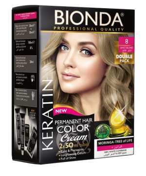 BIONDA Hair Color Double Pack - 8 Светло рус