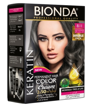 BIONDA Hair Color Double Pack - 8.11 Светло маслинено рус
