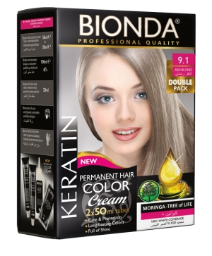 BIONDA Hair Color Double Pack - 9.1 Пепелно рус